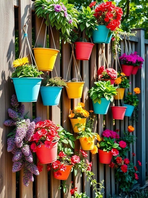 decorative suspended plant containers