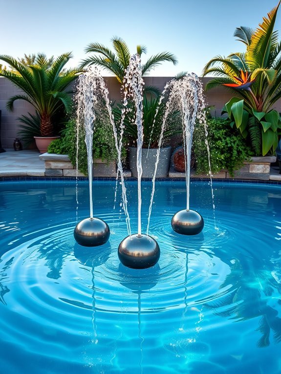decorative water feature installation