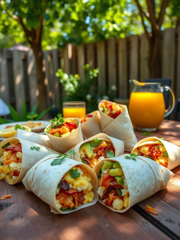 delicious gourmet breakfast wraps