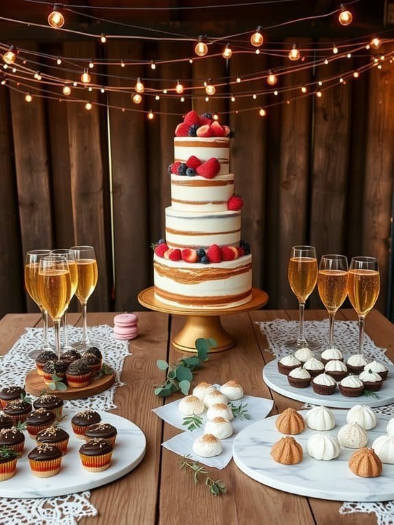 delicious sweets display arrangement