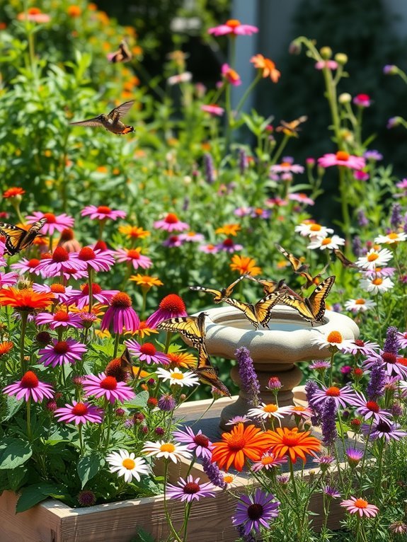 diverse flowers throughout seasons