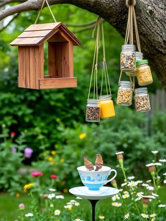 diy bird feeding stations