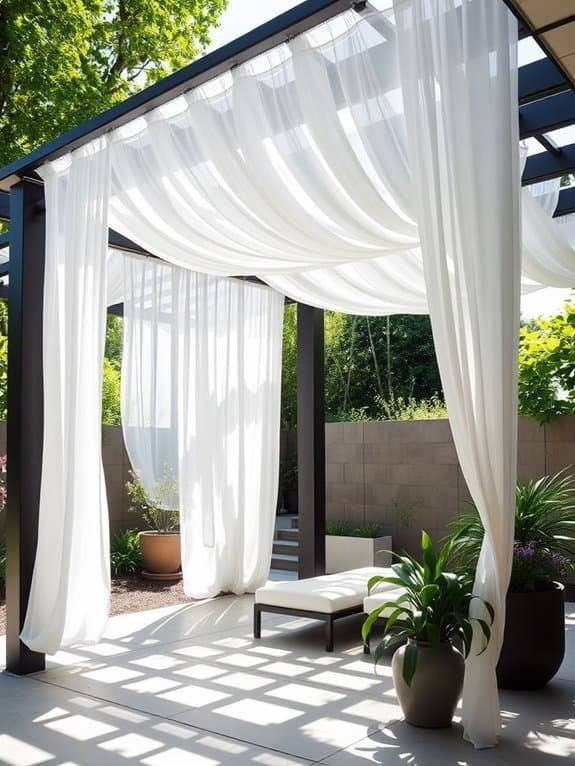 draped fabric pergola design