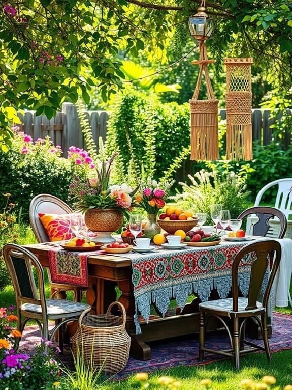 eclectic outdoor dining experience