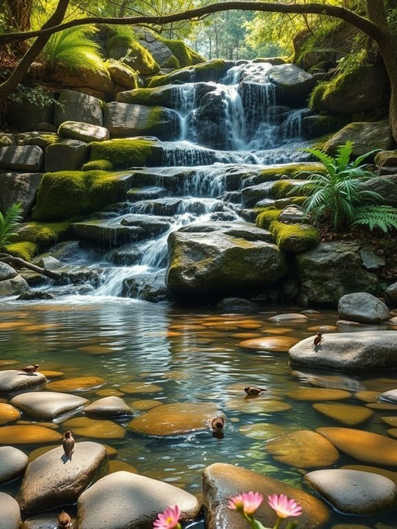 eco friendly cascading water feature