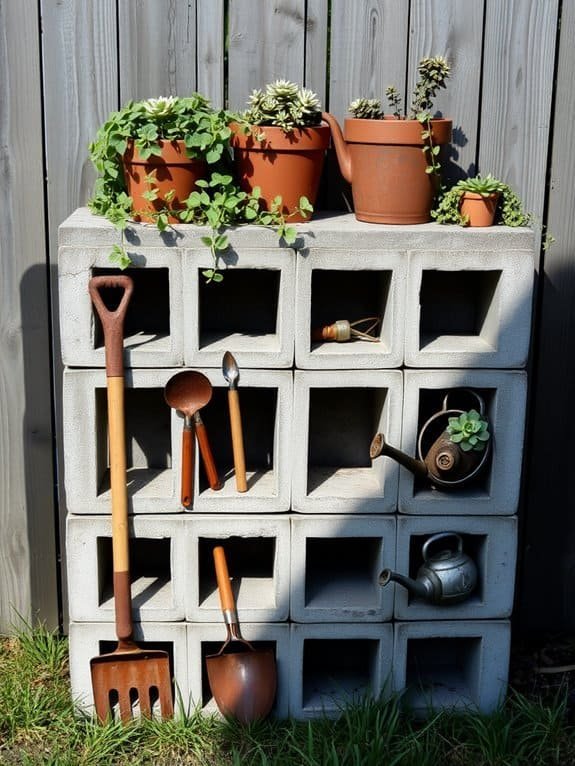 efficient garden tool storage