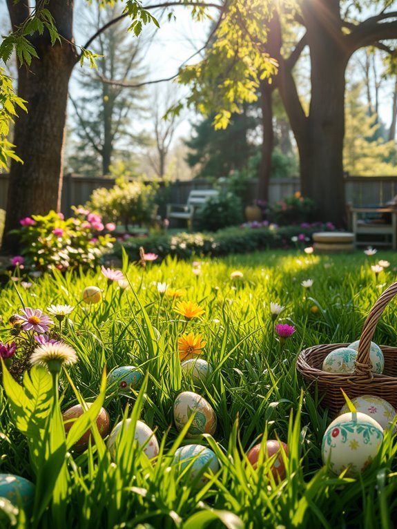 egg hunt in nature