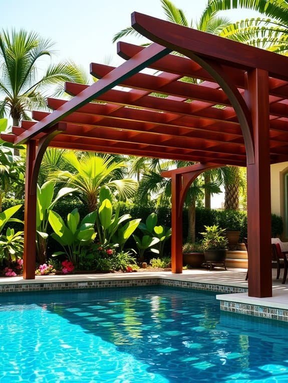 elegant arching outdoor structure