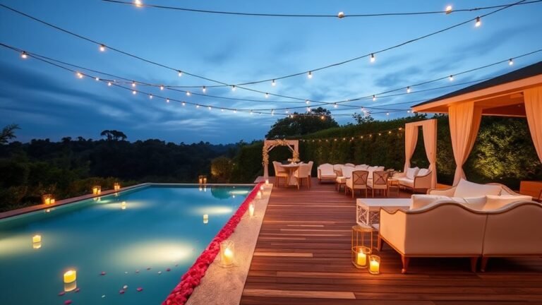 elegant backyard pool weddings