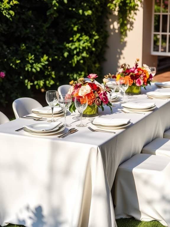 elegant dining table cover