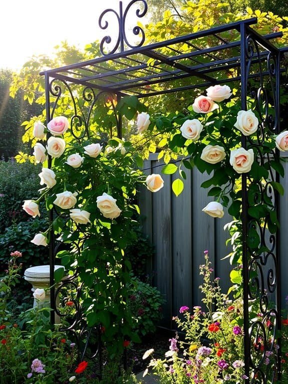 elegant garden support structure