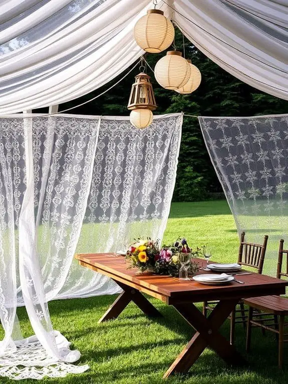 elegant lace outdoor celebration