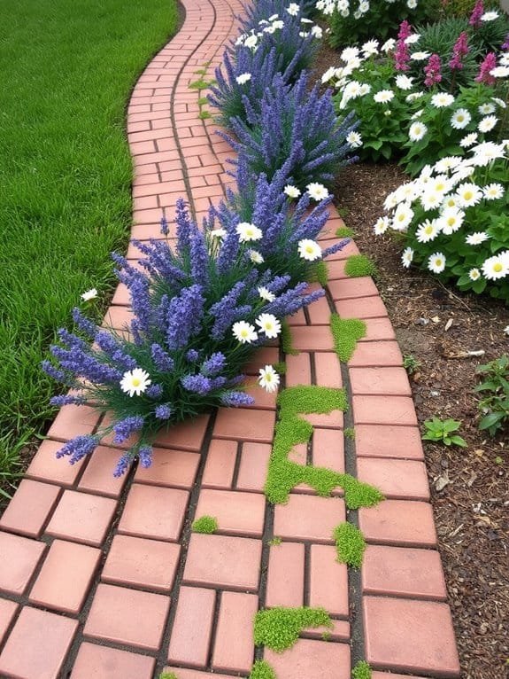 elegant masonry garden edges