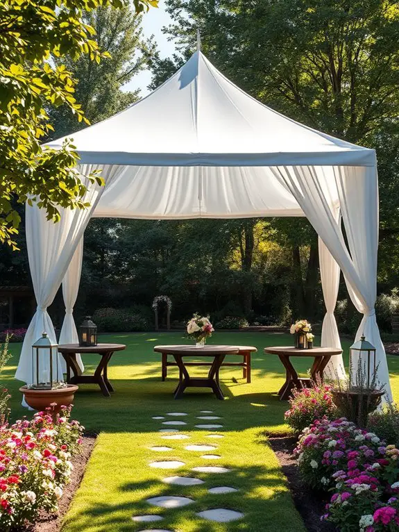 elegant outdoor event shelter