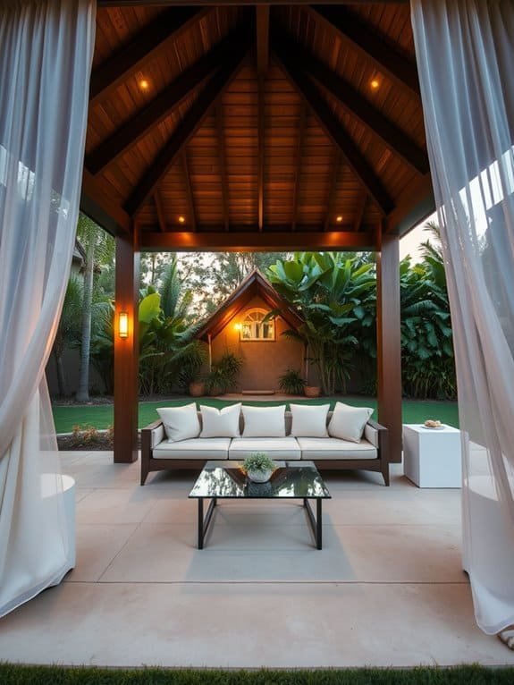 elegant outdoor relaxation space