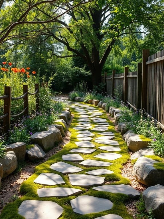 elegant outdoor stone pathways