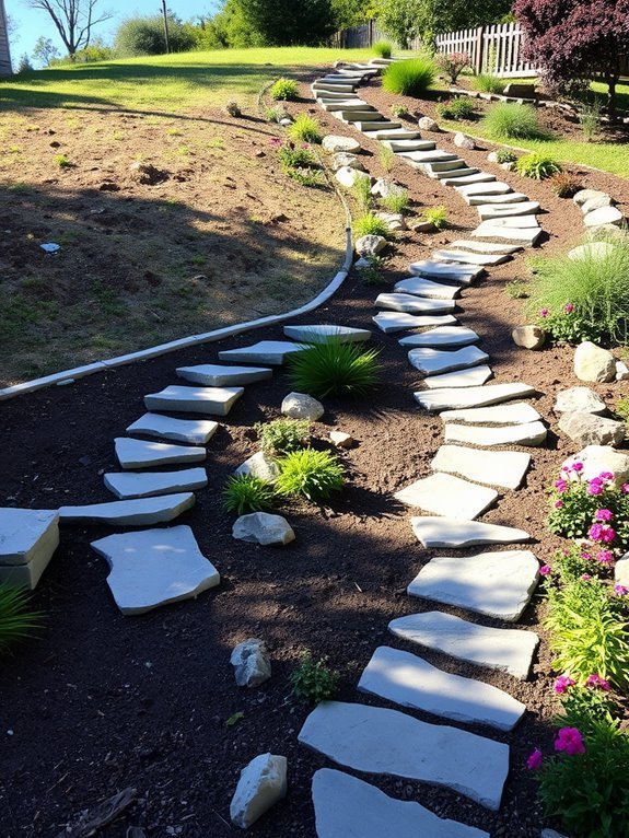 elegant outdoor stone walkways