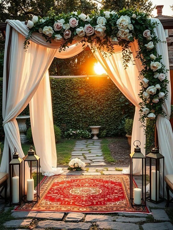 elegant outdoor wedding arch