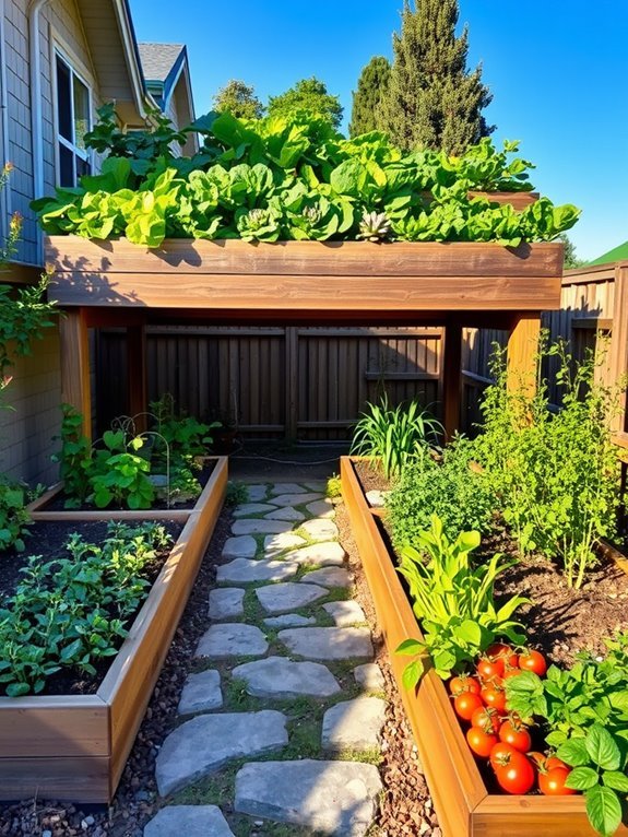 elevated garden growing system