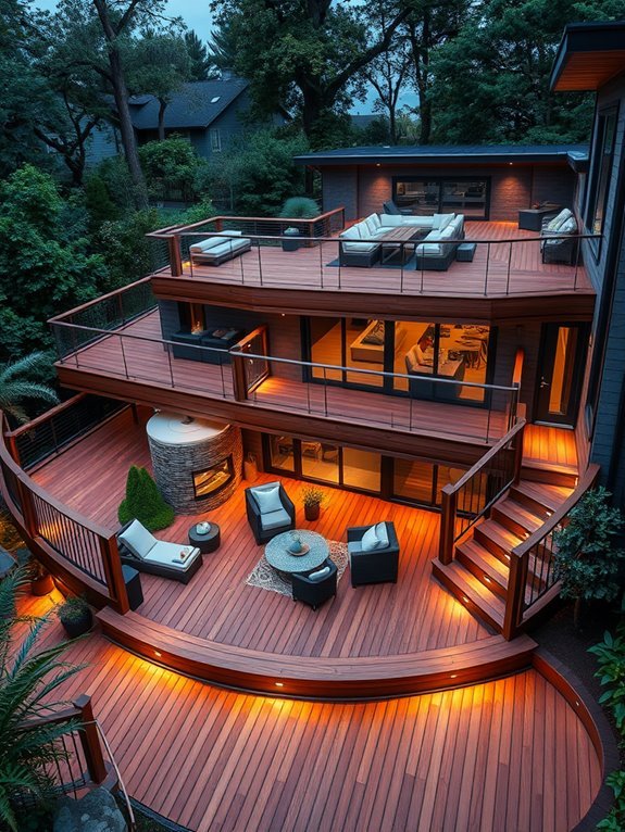 elevated outdoor living space