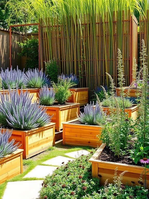 elevated planting soil containers