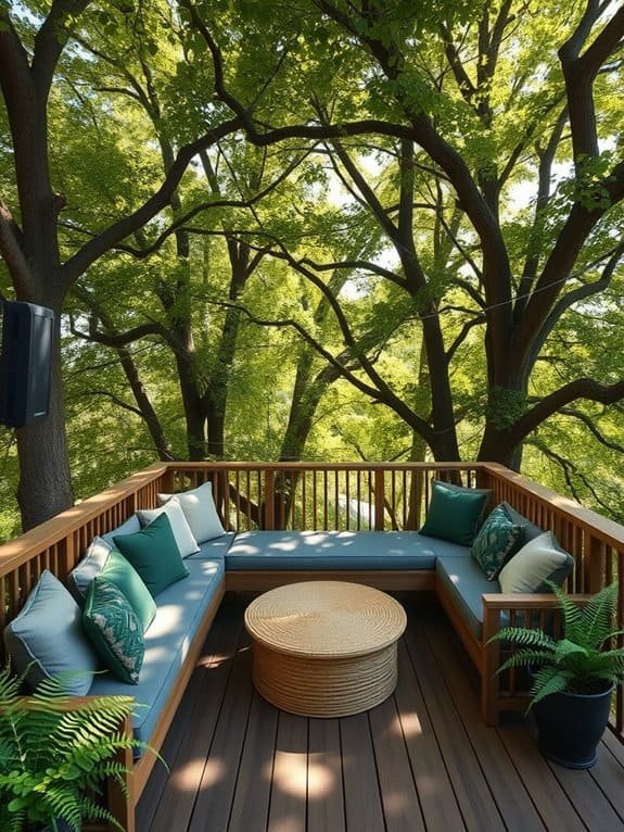 elevated wooden outdoor platform