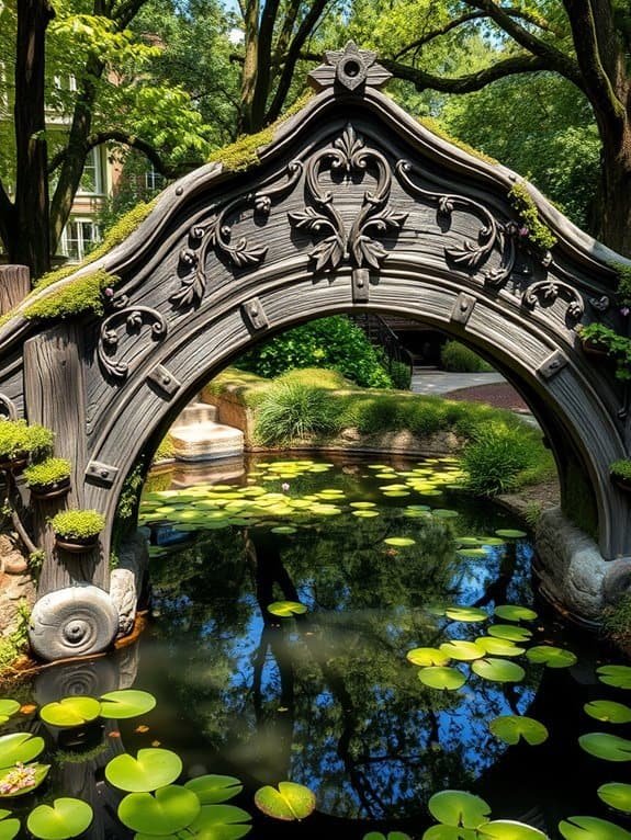 enchanting bridges in gardens