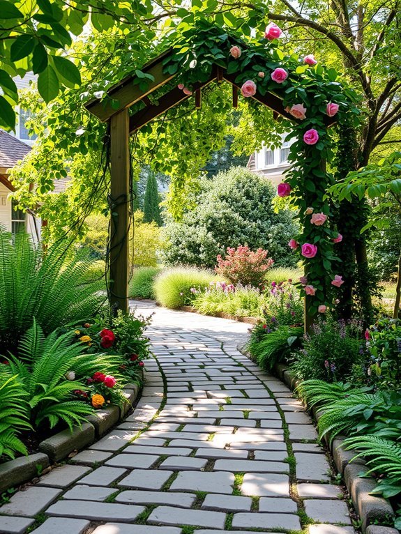 enchanting floral walkway pathway