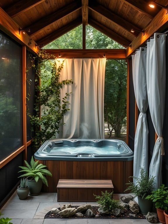enclosed outdoor living space