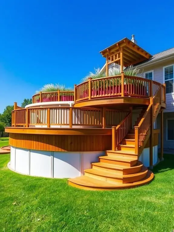 expansive tiered outdoor space