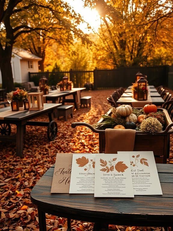 fall themed event invitations