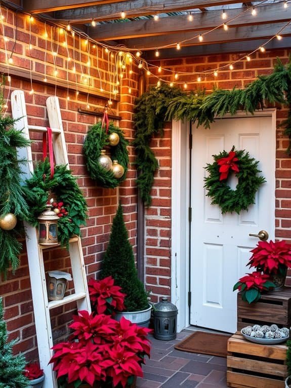 festive seasonal adornments displayed