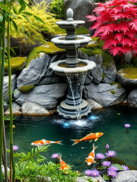 fountains enhancing pond aesthetics