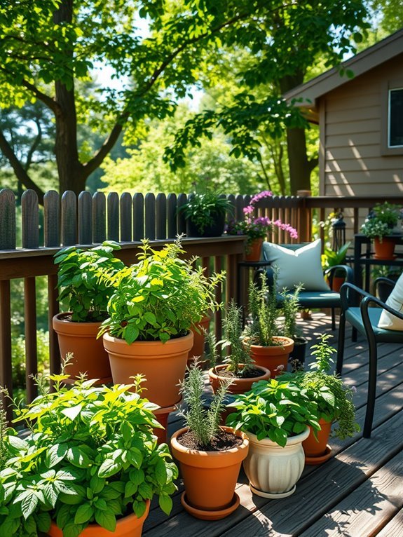 fresh homegrown culinary herbs