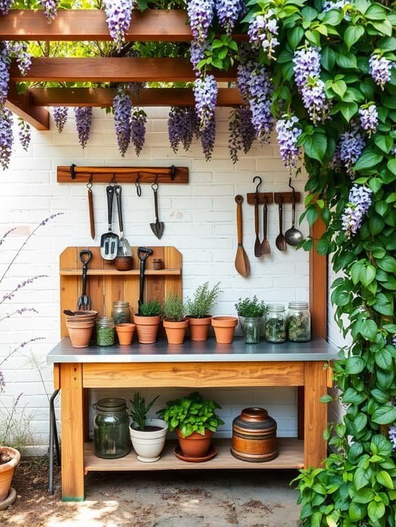 gardening workspace for plants