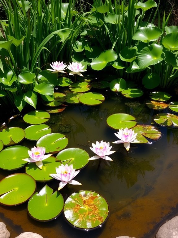 graceful aquatic blooms afloat