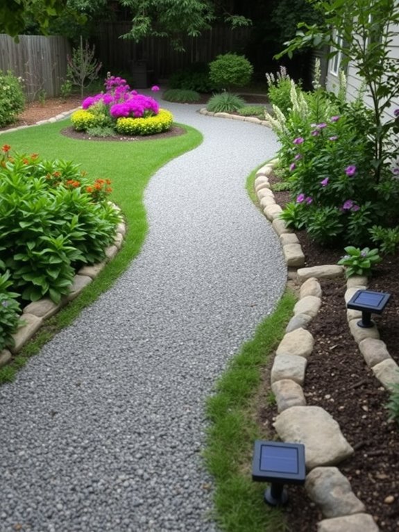 gravel covered walking path