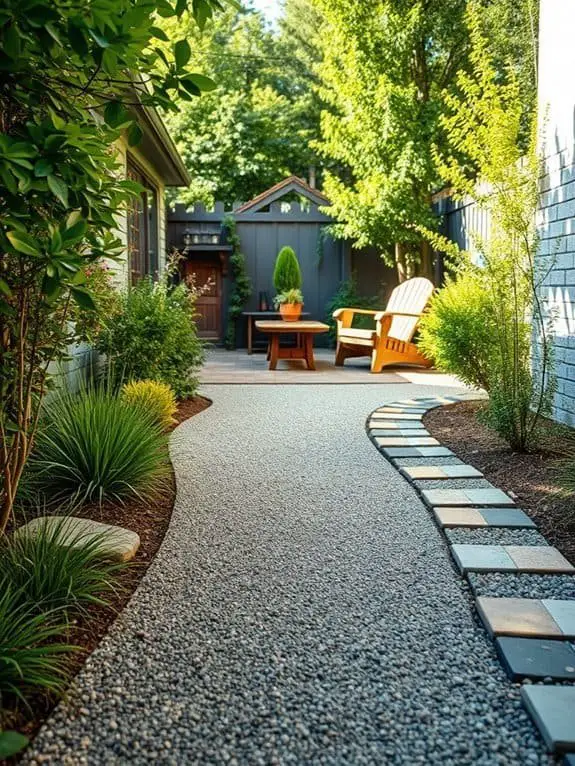 gravel pathway for walking