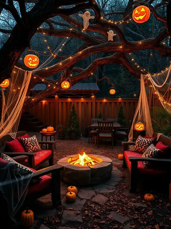 halloween themed outdoor dining
