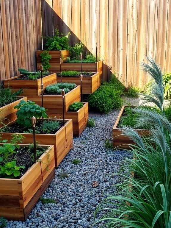 homegrown vegetables in containers