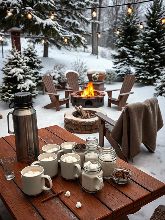 hot cocoa bar setup