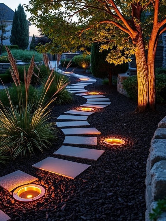 illuminated outdoor ground fixtures