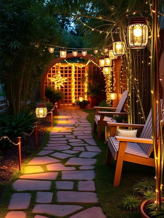 illuminated pathway for guests