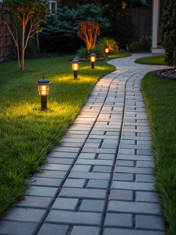 illuminated pathway for strolling