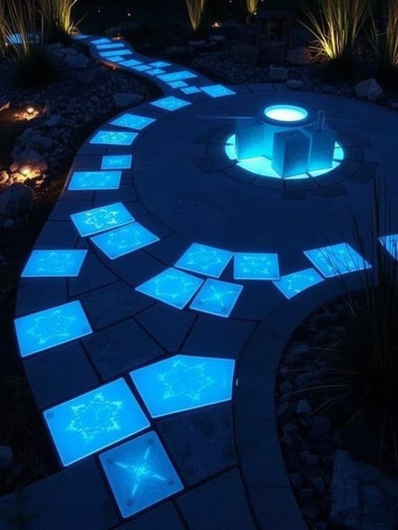 illuminated paving stone design