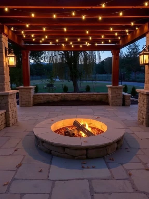 illuminating outdoor fire pits