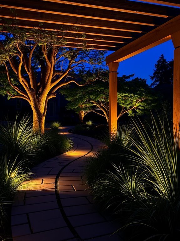 illuminating outdoor scenery features