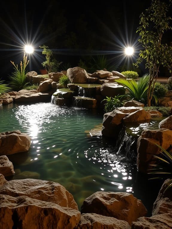 illuminating water feature design