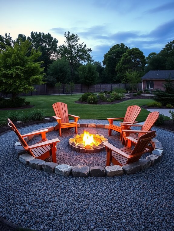 in ground gravel fire pit