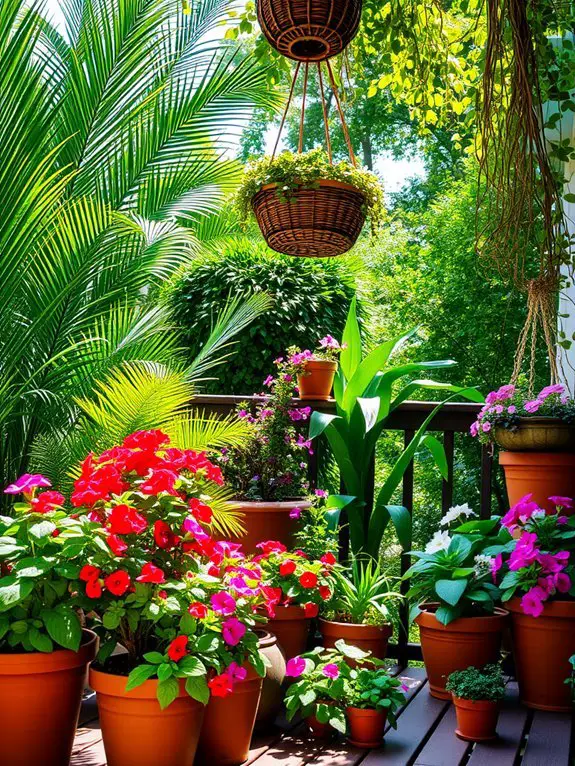 indoor greenery and blossoms